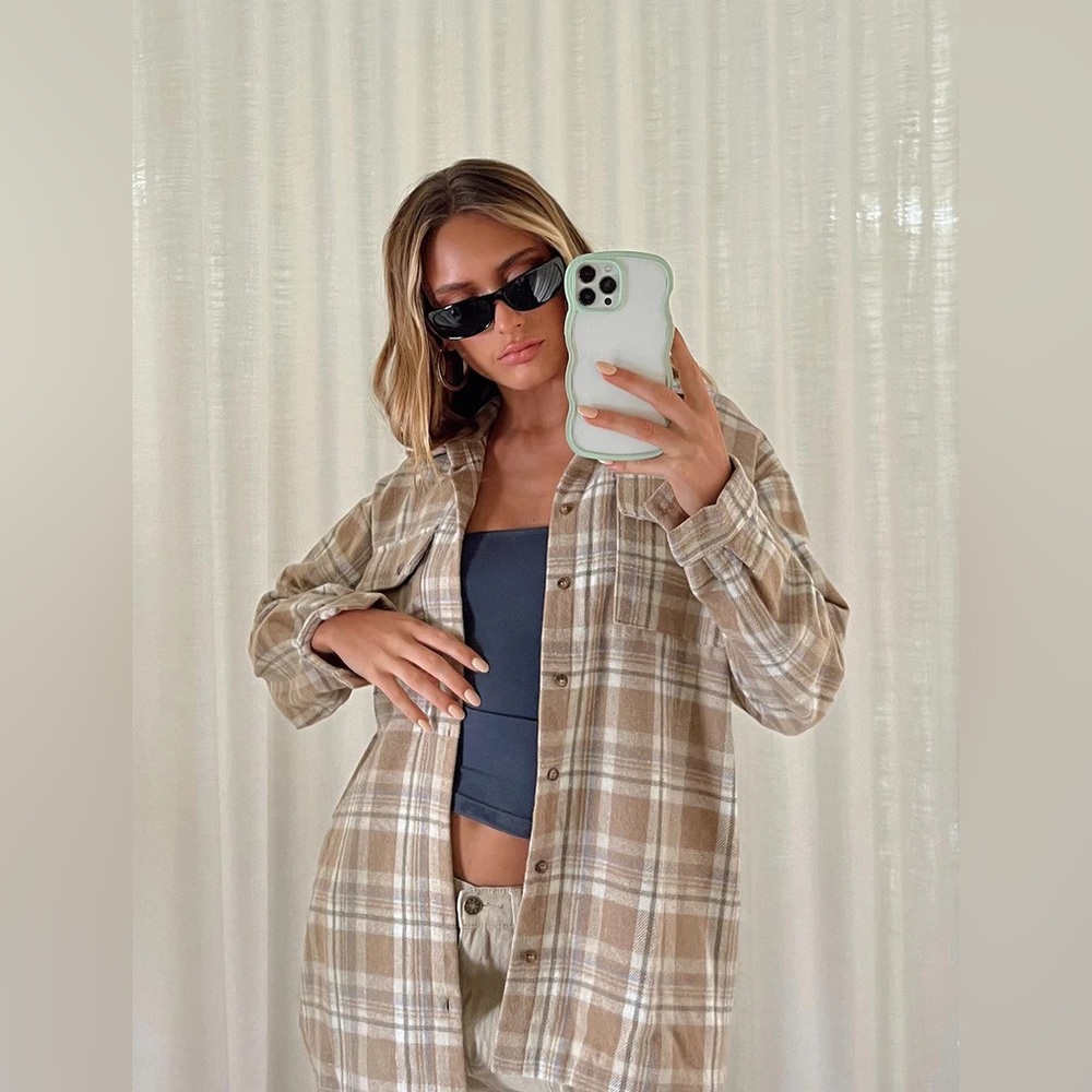 Princess Polly Plaid Mila Shirt / Light Jacket